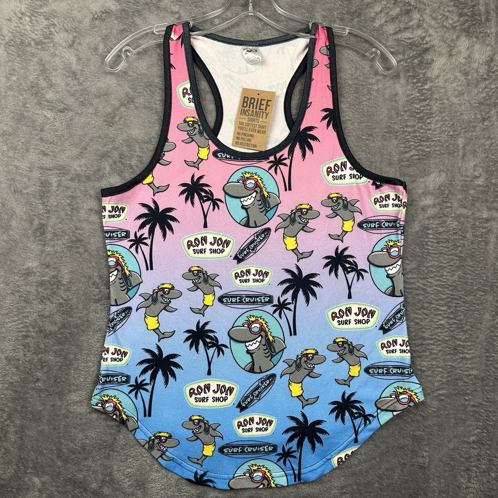 Brief Insanity Ron Jon Surf Shop Tank Shirt Adult Women's Medium Multicolor New